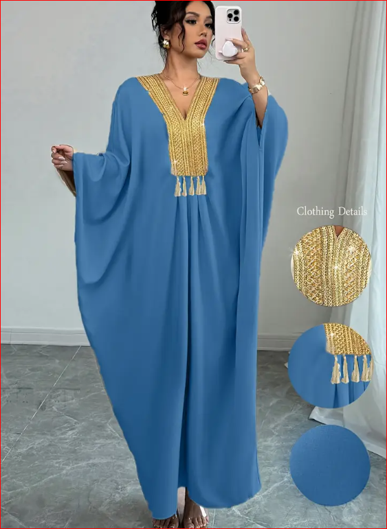 Ženska letnja elegantna haljina sa V-izrezom