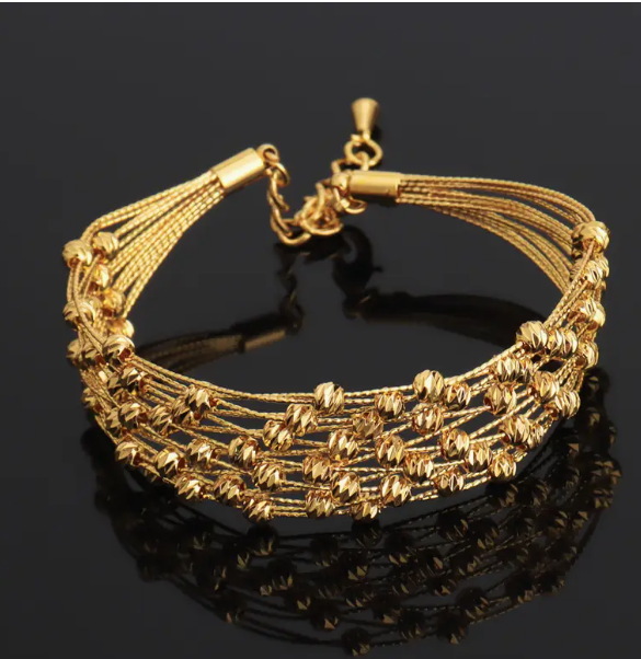 2 komada 24K pozlaćeni podesivi boho narukvica i prsten set za žene,