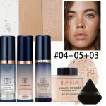 5 komada/Set Primer + Korektor + Tekući Puder + Prah za Kontrolu Masnoće